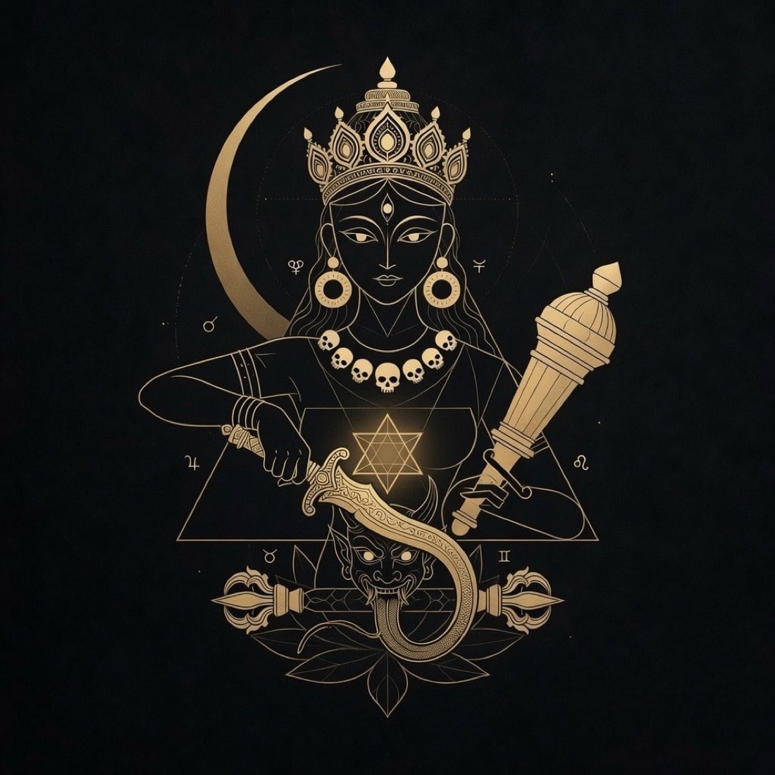 Baglāmukhī sacred feminine depiction in Taravan retreat