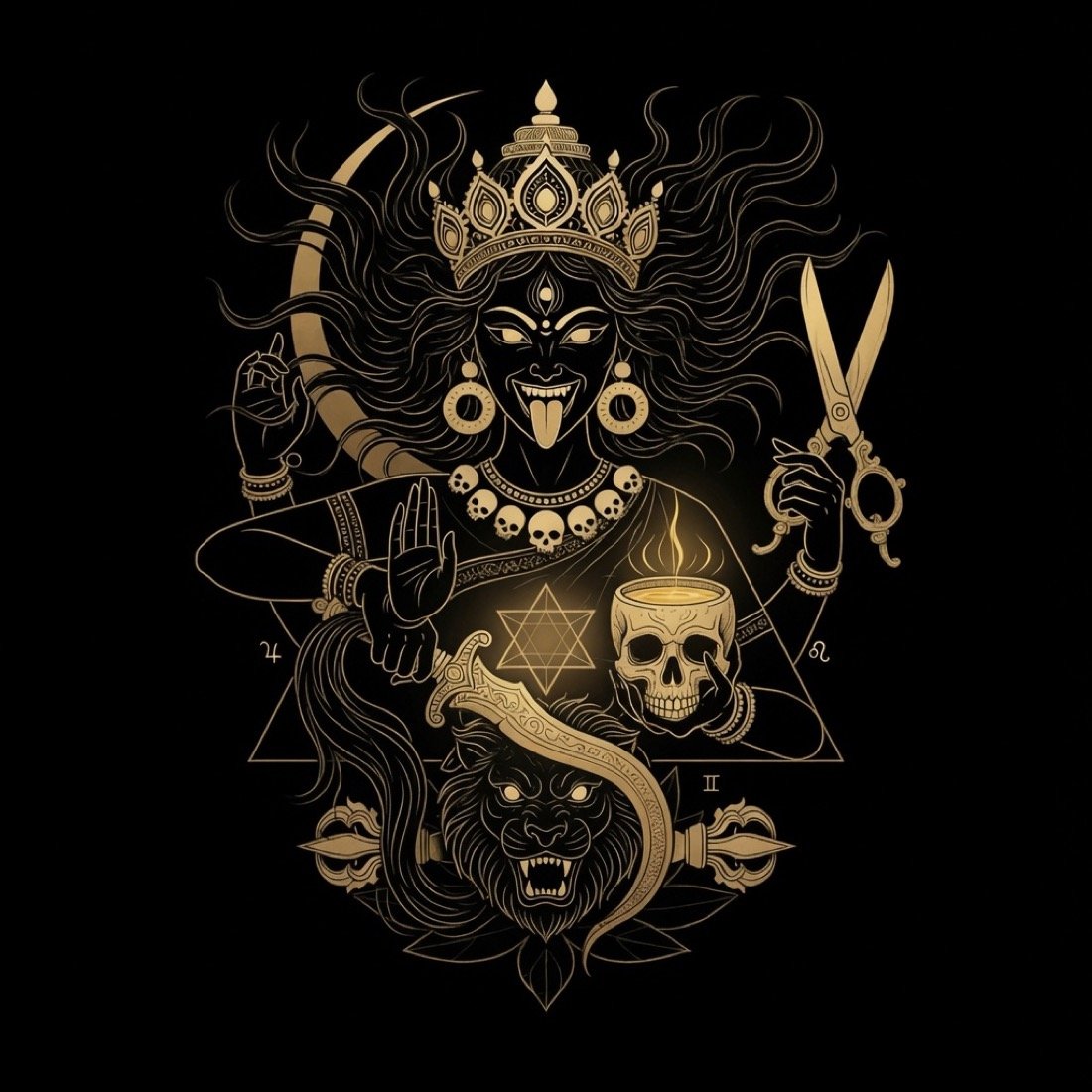 Kālī sacred feminine depiction in Taravan retreat